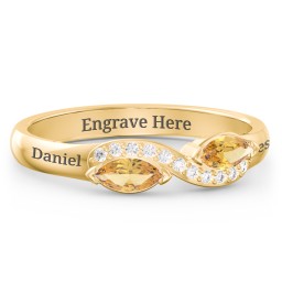 Infinity Marquise Ring with Accents