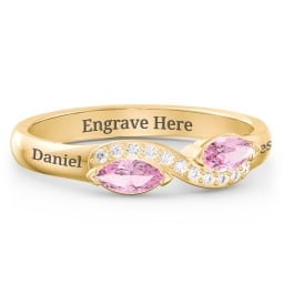 Infinity Marquise Ring with Accents