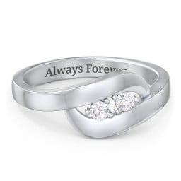 Swirl Double Birthstone Ring