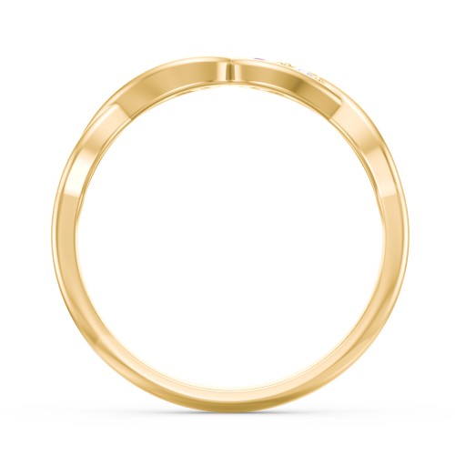 Double Infinity Birthstone Ring with Accents