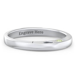 Peekaboo Birthstone Ring with Heart Cut Out