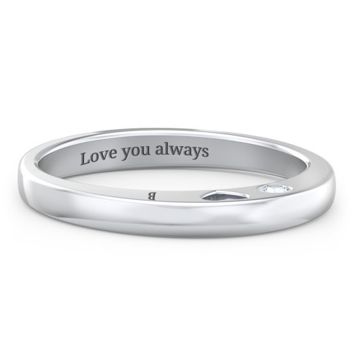 Peekaboo Birthstone Ring with Heart Cut Out