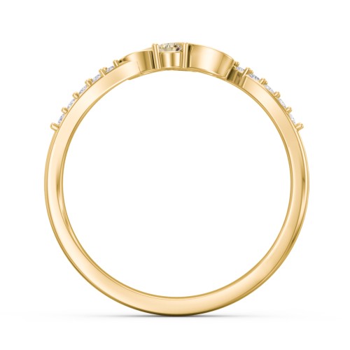 Infinity Heart Ring with Accents – 18K Gold Plated Silver with Citrine and White Premium Zirconia