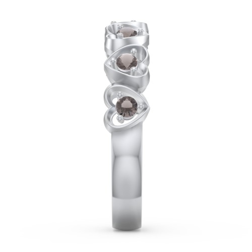 Multi-Heart Ring with Birthstones