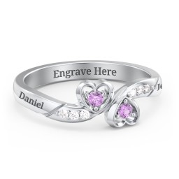 Duo of Hearts Ring