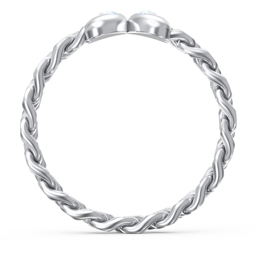Curb Link Chain Heart Ring