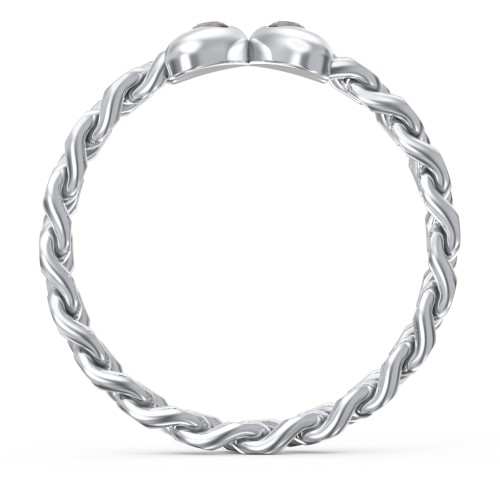 Curb Link Chain Heart Ring