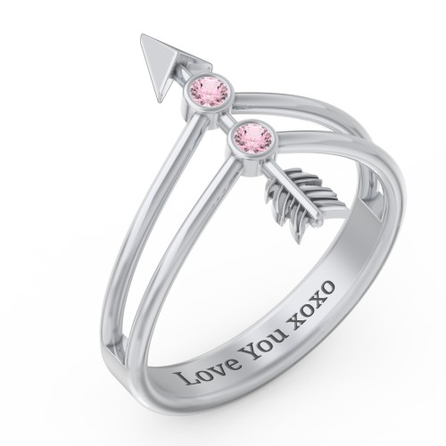 Cupid's Arrow Ring – Sterling Silver with Pink Tourmaline