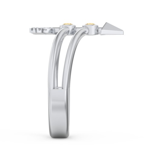 Cupid's Arrow Ring – Sterling Silver with Citrine