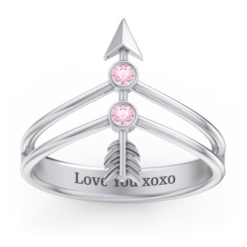 Cupid's Arrow Ring – Sterling Silver with Pink Tourmaline