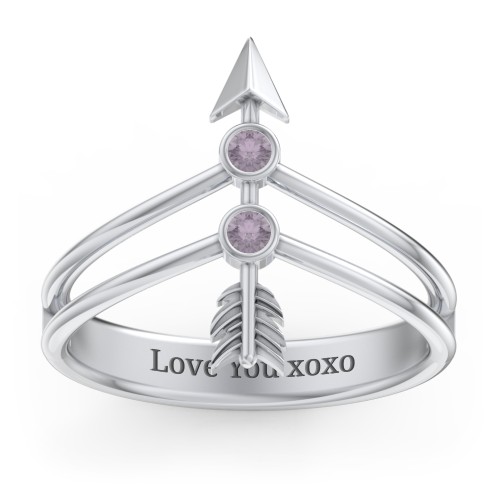 Cupid's Arrow Ring – Sterling Silver with Alexandrite