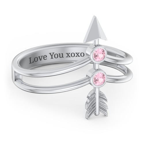 Cupid's Arrow Ring – Sterling Silver with Pink Tourmaline