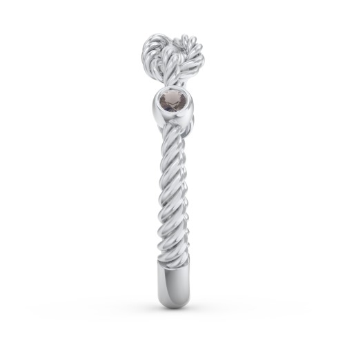 Rope Infinity Ring with Gemstones