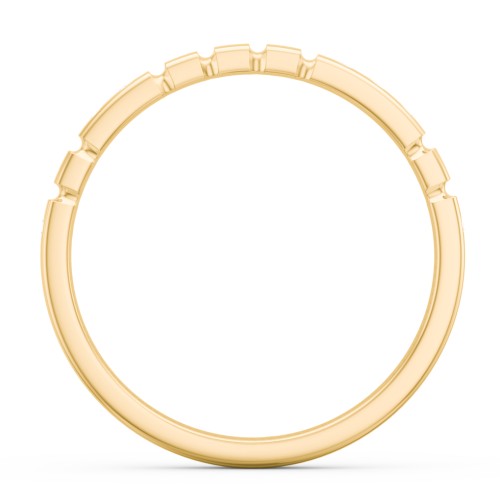 "Love" Morse Code Ring with Accents – 10K Yellow Gold with White Premium Zirconia