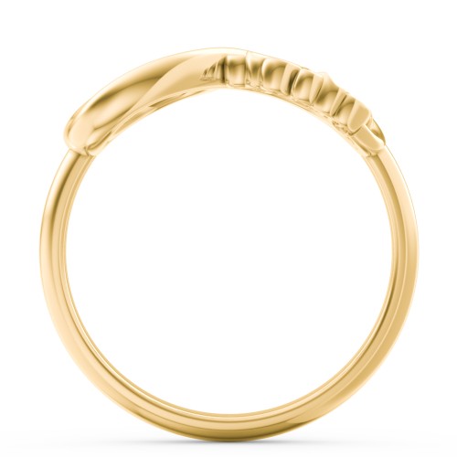 2020 Infinity Ring with Birthstone – 10K Yellow Gold with Blue Sapphire