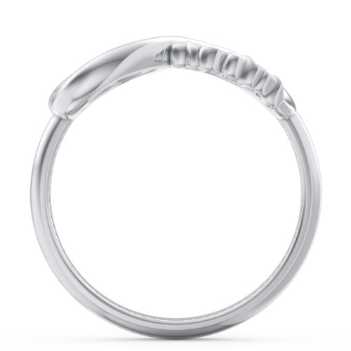 2022 Infinity Ring with Birthstone – Sterling Silver with Blue Topaz