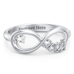 2024 Infinity Ring with Birthstone