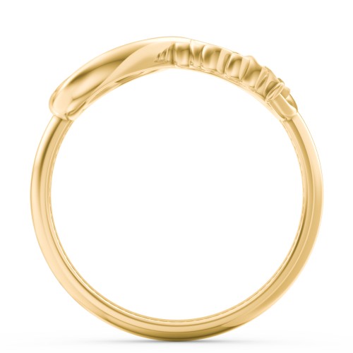 2024 Infinity Ring with Birthstone – 10K Yellow Gold with Blue Sapphire