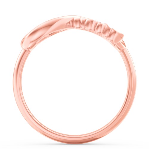2025 Infinity Ring with Birthstone – 10K Rose Gold with Blue Sapphire