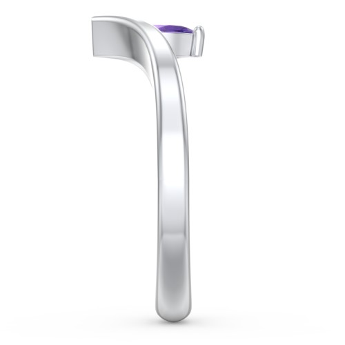 Marquise Birthstone V-Shape Ring