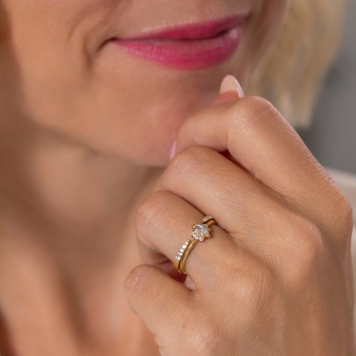 Marquise Birthstone Ring with Accents – Sterling Silver with Blue Sapphire and White Premium Zirconia