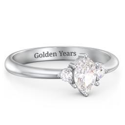 Oval Birthstone Ring with Accents