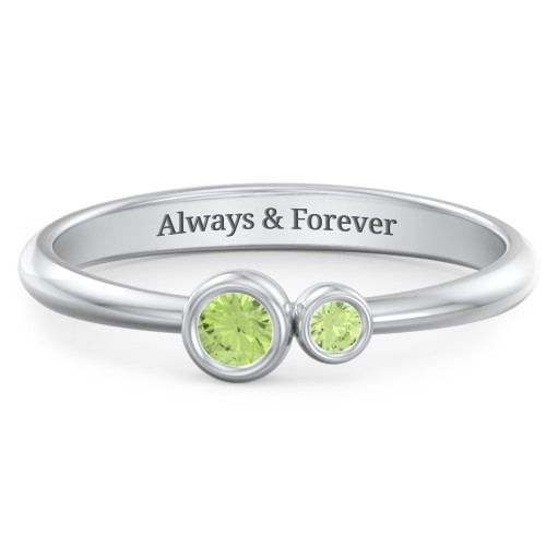 Generations 2-Stone Bezel Set Mother's Ring