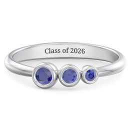 Generations 3-Stone Bezel Set Mother's Ring