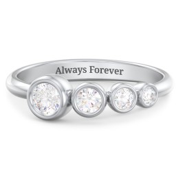 Generations 4-Stone Bezel Set Mother's Ring