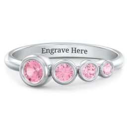 Generations 4-Stone Bezel Set Mother's Ring
