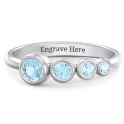 Generations 4-Stone Bezel Set Mother's Ring