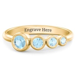 Generations 4-Stone Bezel Set Mother's Ring
