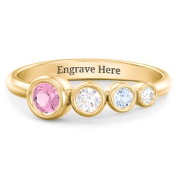 Generations 4-Stone Bezel Set Mother's Ring