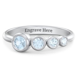 Generations 4-Stone Bezel Set Mother's Ring