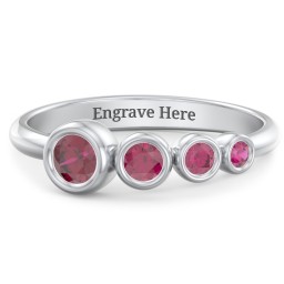 Generations 4-Stone Bezel Set Mother's Ring