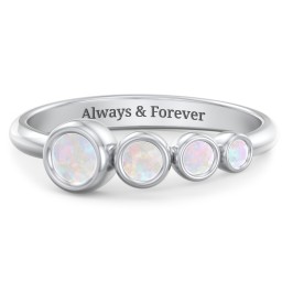 Generations 4-Stone Bezel Set Mother's Ring