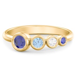 Generations 4-Stone Bezel Set Mother's Ring