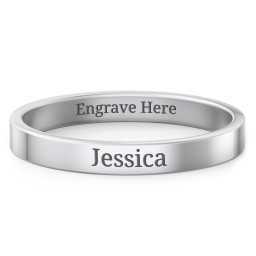 Engravable Stacking Ring in 925 Sterling Silver