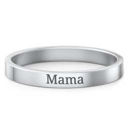 Engravable Stacking Ring in 925 Sterling Silver