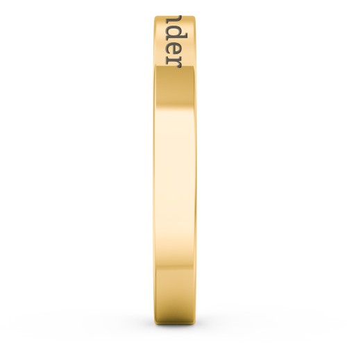 Engravable Stacking Ring – 10K Yellow Gold
