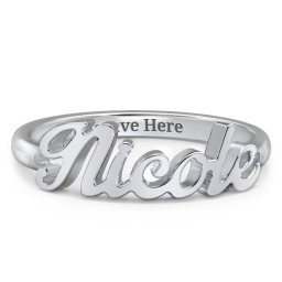 Personalized Name Ring in 925 Sterling Silver