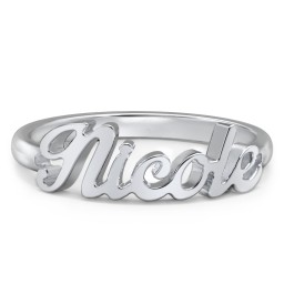 Personalized Name Ring in 925 Sterling Silver