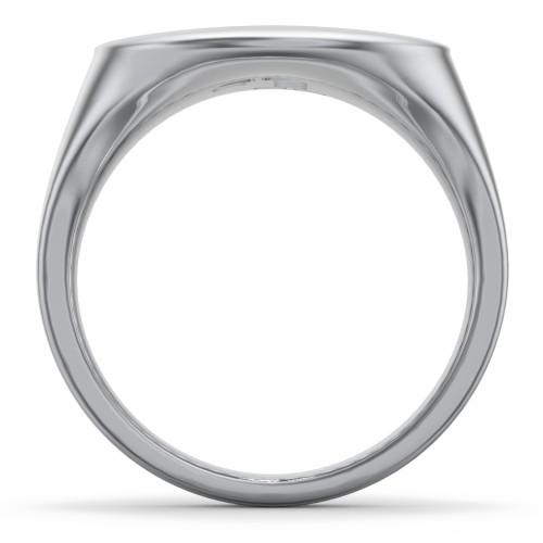 Pavé Initial Signet Ring - J