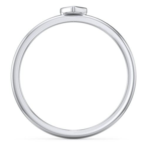 Engravable Dainty Heart Ring – Sterling Silver
