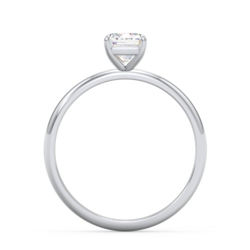 1 ct. (7x5mm) Emerald-Cut Solitaire Moissanite Engagement Ring – 10K White Gold with Moissanite