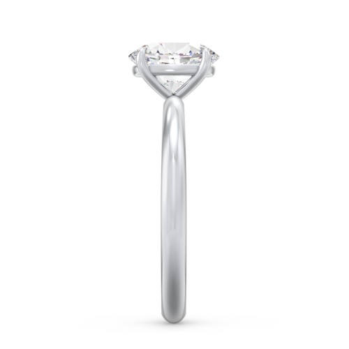 1.5 ct. (8x6mm) Oval Solitaire Moissanite Engagement Ring – 10K White Gold with Moissanite