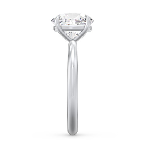 2 ct. (9x7mm) Oval Solitaire Moissanite Engagement Ring – 10K White Gold with Moissanite