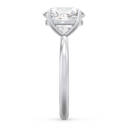 3 ct. (10x8mm) Oval Solitaire Moissanite Engagement Ring – 10K White Gold with Moissanite