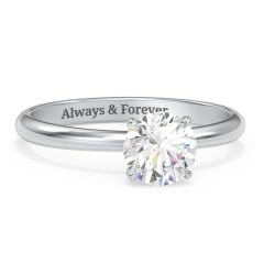 1 ct. (6.5mm) Classic Solitaire Moissanite Engagement Ring