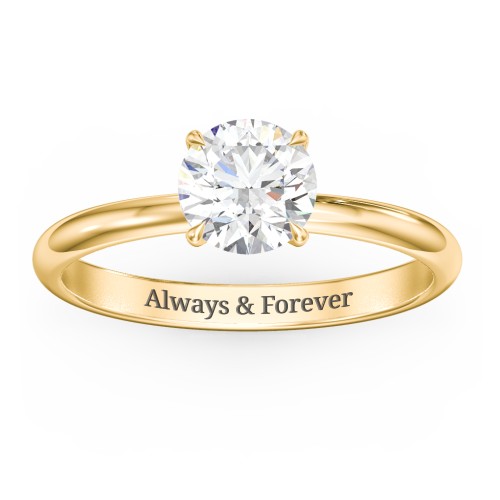 1 ct. (6.5mm) Classic Solitaire Moissanite Engagement Ring
